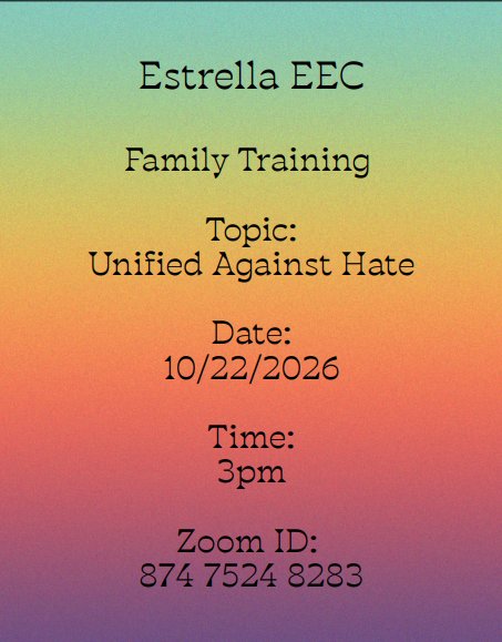 family training flyer English